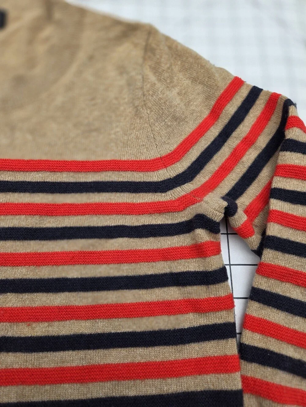 J. Crew Striped Cashmere Sweater